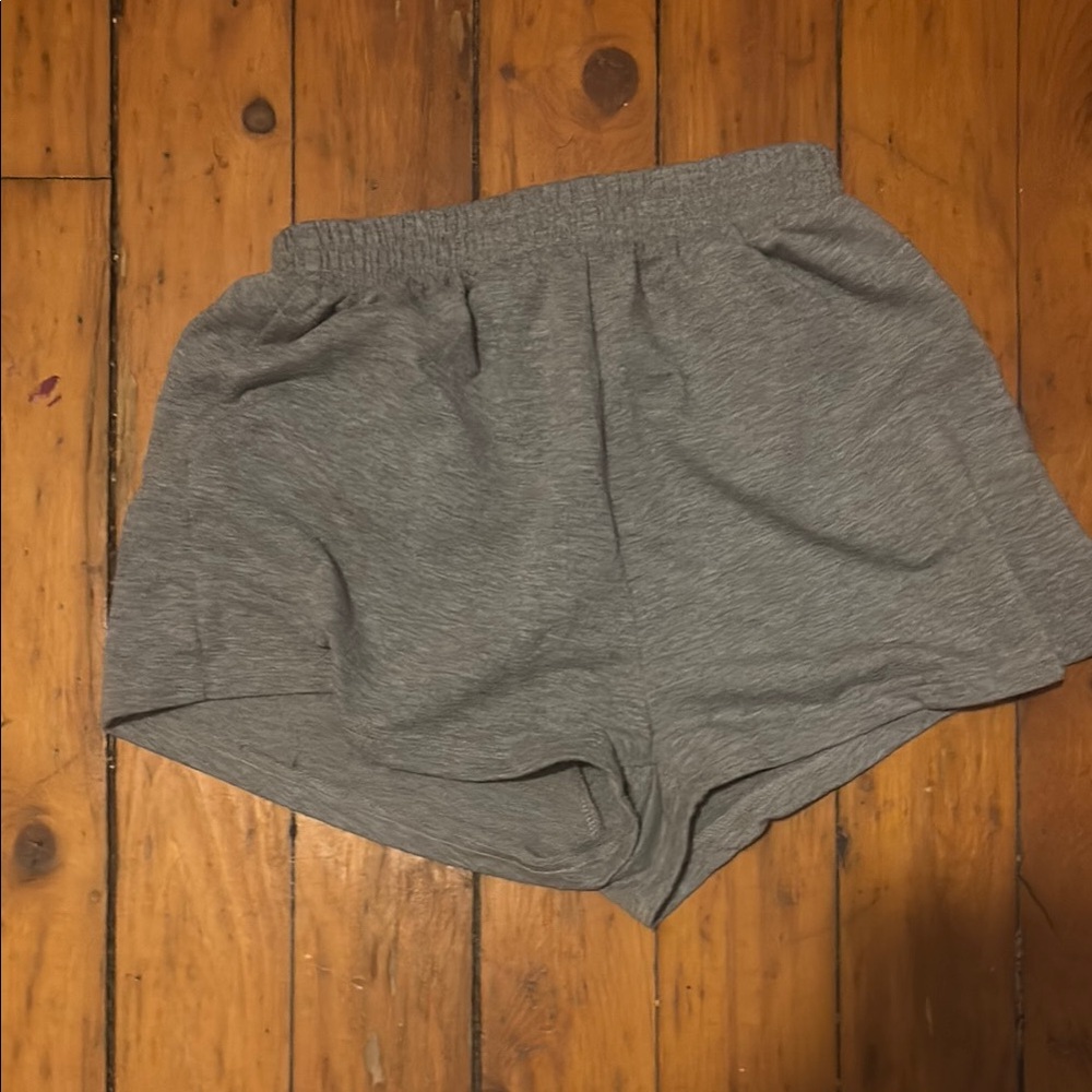 SHEIN Gray Athletic Shorts Relaxed Fit Elastic Waistband